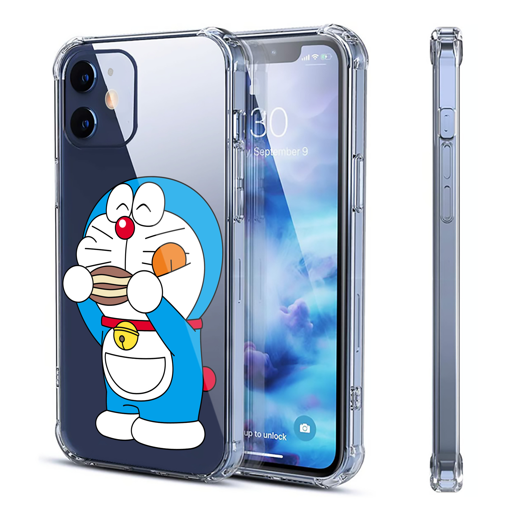 （画像用） ドラえもん Doraemon 【iPhone 12シリーズ対応】透明スマホケース（クリアソフトケース）